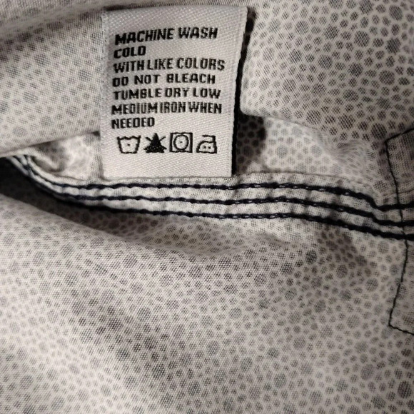 PD&C Navy Blue and White Button Down Shirt, Large - Picture 10 of 12